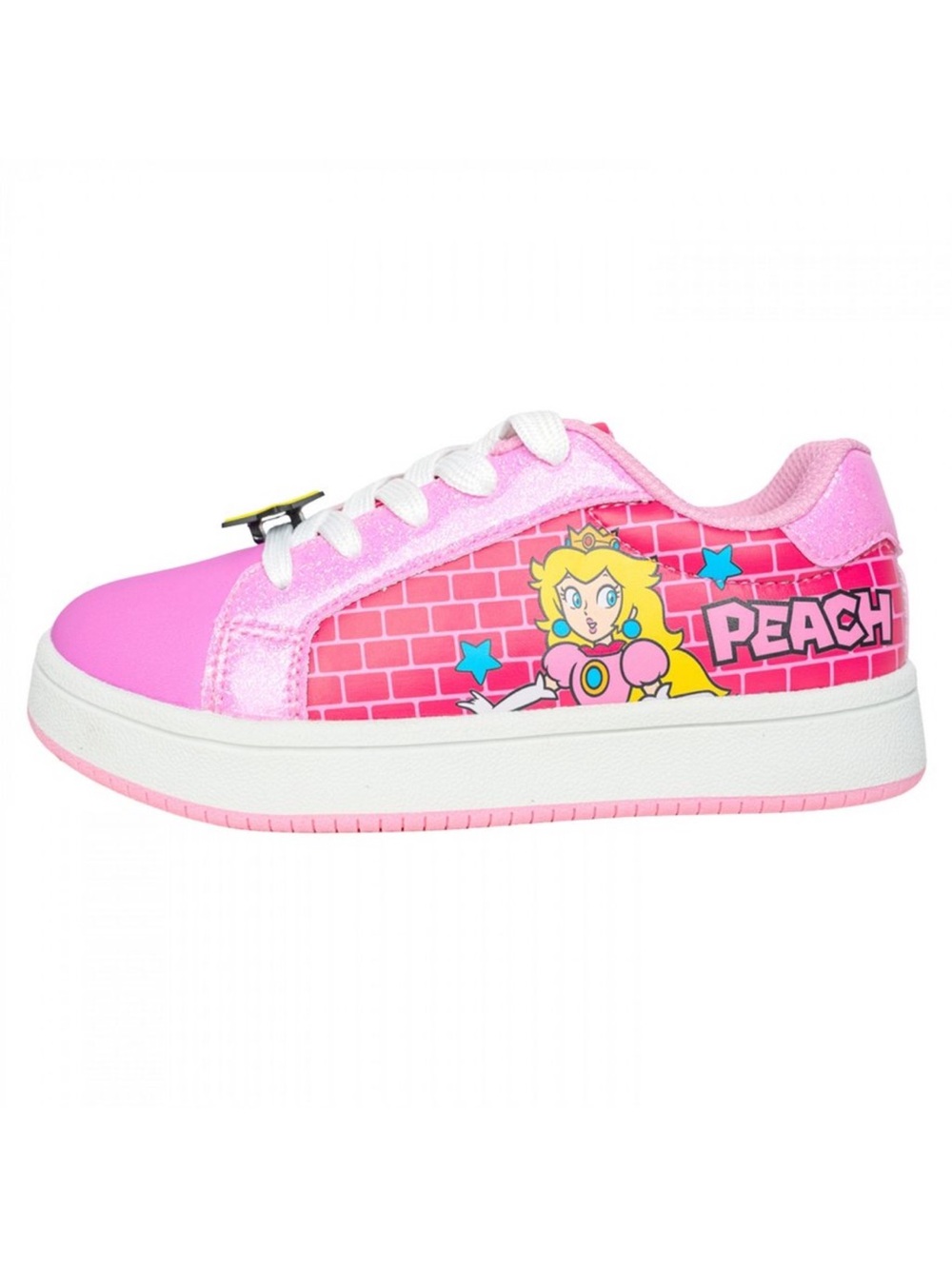 Girls Princess Peach Low Court Sneaker - Picture 3 of 5